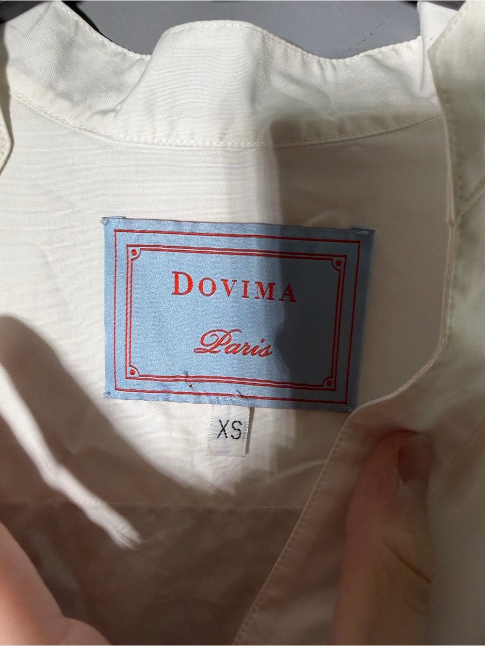 Dovima Paris Aerin Ruffle Sleeve Cotton Poplin Blouse Size Xs — image 5 of 5